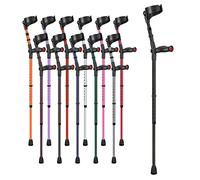 Ossenberg Comfort Grip Closed Cuff Double Adjustable Crutch - Textured Black - Right Handed | Height Adjustable Elbow Crutch for Men Women Adults Arthritis Comfort Anatomic Handle Forearm Ergonomic