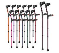 Ossenberg Comfort Grip Closed Cuff Double Adjustable Crutches - Aubergine - Pair | Height Adjustable Elbow Crutches for Men Women Adults Arthritis Comfort Anatomic Handle Forearm Ergonomic