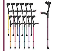 Ossenberg Comfort Grip Open Cuff Crutch - Aubergine - Single - Left Hand | Height Adjustable Crutch for Kids Men Women Adults Arthritis Soft Comfy Handle Forearm Ergonomic Injury Recovery