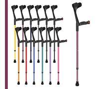 Ossenberg Comfort Grip Open Cuff Crutch - Aubergine - Single - Right Hand | Height Adjustable Crutch for Kids Men Women Adults Arthritis Soft Comfy Handle Forearm Ergonomic Injury Recovery