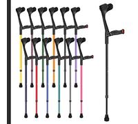 Ossenberg Comfort Grip Open Cuff Crutch - Black - Single - Right Hand | Height Adjustable Crutch for Kids Men Women Adults Arthritis Soft Comfy Handle Forearm Ergonomic Injury Recovery