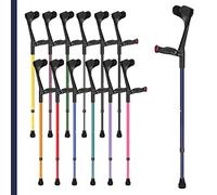 Ossenberg Comfort Grip Open Cuff Crutch - Blue - Single - Left Hand | Height Adjustable Crutch for Kids Men Women Adults Arthritis Soft Comfy Handle Forearm Ergonomic Injury Recovery