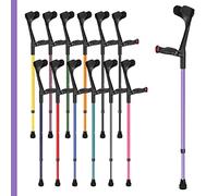 Ossenberg Comfort Grip Open Cuff Crutch - Purple - Single - Left Hand | Height Adjustable Crutch for Kids Men Women Adults Arthritis Soft Comfy Handle Forearm Ergonomic Injury Recovery