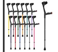 Ossenberg Comfort Grip Open Cuff Crutch - Textured Black - Single - Right Hand | Height Adjustable Crutch for Kids Men Women Adults Arthritis Soft Comfy Handle Forearm Ergonomic Injury Recovery