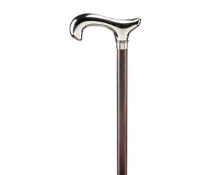 Ossenberg Glossy Chrome Classic Derby Handle On Brown Beech Stock