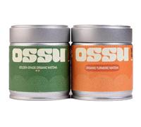 OSSU - Golden Grade + Turmeric - Organic Matcha Tea Powder | Japanese | Pack of 2 | 40g Tins | True Ceremonial Grade | Spring Harvest | UJI, Kyoto | Stone-Ground