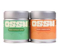 OSSU - Peppermint + Turmeric - Organic Matcha Tea Powder | Japanese | Pack of 2 | 40g Tins | True Ceremonial Grade | Spring Harvest | UJI, Kyoto | Stone-Ground