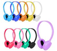OSSZIT Classroom Kids Headphones Bulk 30 Pack Class Set of Headphones | for Students Children Boys Girls Teen Adult Group Learning Computer Lab Library Online Lesson Testing 3.5mm Jack (10 Colors)