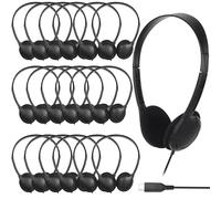 OSSZIT USB C Headphones Bulk 30 Pack for Classroom School Kids,USB Type C Headphones Class Set Compatible with Pad SmartphonesFor Boys Girls Students Travel (Black)