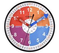OSTAR Telling Time Teaching Wall Clock, Analog Silent Learning Clock for Kids Room Decor Battery Operated