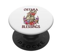 Ostara Blessings Happy Easter Rabbit Ostara Pagan Spring PopSockets Adhesive PopGrip