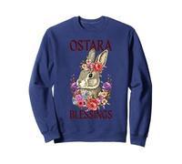 Ostara Blessings Happy Easter Rabbit Ostara Pagan Spring Sweatshirt