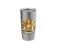 Ostara Blessings Spring Equinox Pagan Floral Goddess Bunny Stainless Steel Insulated Tumbler