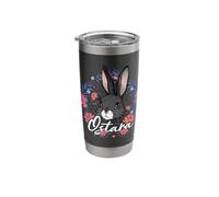 Ostara Rabbit Wicca Wiccan Happy Easter Eostre Ostara Floral Stainless Steel Insulated Tumbler