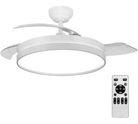 OstarkDom OStark Fan with Retractable LED Light, 106 cm, DC Motor 30 W Copper + LED Light 60 W, Total Power 90 W, No APP or WiFi, RF Control 433 MHz More Stable