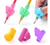 OSteed 17 Pcs Pencil Grips for Handwriting, 5-Style Ergonomic Pen Grips, 4-Stage Silicone Pencil Holder for Left and Right Handed Writing Aid, Assorted Colors