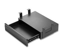 OSteed Large Under Desk Drawer Metal Black, Pull-out Storage Organizer, Under Shelf Storage Drawer, Desk Extender with Tall Brackets Mount Under Table with a Max 5cm Crossbar, Tall_Version