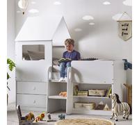 ostend wooden mid sleeper children bed in white