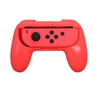 OSTENT 2 x Handle Holder Grip Kit for Nintendo Switch Joy-Con Controller Color Red