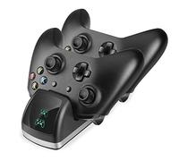 OSTENT Controller Charger Station Pack For Xbox Dual Dock Charger Charging Station + 2 Rechargeable Battery Compatible With Xbox One/s/x Controller