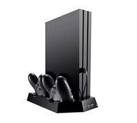 OSTENT Dual Controller Charger Cooling Fan USB Hub Vertical Stand for Sony PS4/Slim/Pro Console