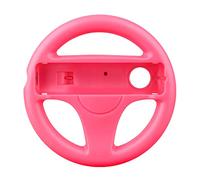 OSTENT Mario Kart Racing Games Steering Wheel Compatible for Nintendo Wii Remote Controller Color Pink