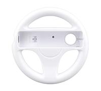 OSTENT Mario Kart Racing Games Steering Wheel Compatible for Nintendo Wii Remote Controller Color White