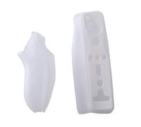 OSTENT Soft Silicon Cover Case Skin Pouch for Nintendo Wii Remote Nunchuk Controller - Color White