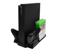 OSTENT Vertical Cooling Cooler Stand Charger Disc Storage for Xbox One X Console Controller