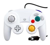 OSTENT Wired Shock Classic Controller Gamepad Joystick Joypad Compatible for Nintendo GameCube NGC Wii Console Video Games Color White