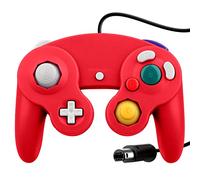 OSTENT Wired Shock Game Controller Compatible for Nintendo GameCube NGC Video Game Color Red