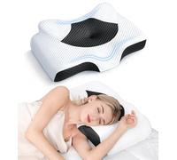 Osteo Cervical Pillow for Neck Pain Relief, Hollow Design Odorless Memory Foam Pillows with Cooling Case, Adjustable Orthopedic Bed Pillow for Sleeping, Support for Side Back Sleepers