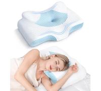 Osteo Cervical Pillow for Neck Pain Relief, Hollow Design Odorless Memory Foam Pillows with Cooling Case, Adjustable Orthopedic Bed Pillow for Sleeping, Support for Side Back Sleepers