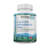 Osteo Complex - Calcium, Magnesium, Zinc & Vegan Vitamin D3 K2 - Complete Bone Support with Vitamin C, Manganese, Copper, Boron, Selenium 120 Vegan Capsules - 2 Month Supply - Made in UK Shivay Herbal