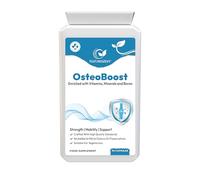 OsteoBoost Bone Support Supplement - 90 Vegan Capsules - Calcium, Vitamin D3, K2, Magnesium, Zinc, Boron for Strong Bones, Mobility & Joint Health | Gluten Free, Made in UK | 45 Days Supply