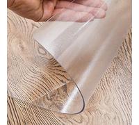 OstepDecor 1.5mm Thick Frosted Table Protector, 90 x 160 cm Table Protector for dining room tables, Dinning Table Cover, Waterproof Plastic Tablecloth, Frosted Table Pad, Vinyl Table Top Protector