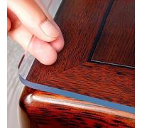 OstepDecor 2mm Thick 40 x 150cm Clear Table Cover Protector, Plastic Table Cover, Dining Table Protector, Clear PVC Table Protector, Waterproof Plastic Tablecloth, Writing Table Mat for Office/Home