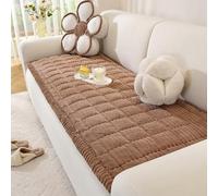 OstepDecor Sofa Covers 2 Seater, Corner Sofa Cover L Shape, Pet-Friendly Couch Cover Furniture Protectors for Dogs, Thick Soft Corduroy Sofa Pads Fuzzy Couch Cushions for Pets, Kids (Brown, 90x120cm)