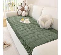 OstepDecor Sofa Covers 2 Seater, Corner Sofa Cover L Shape, Pet-Friendly Couch Cover Furniture Protectors for Dogs, Thick Soft Corduroy Sofa Pads Fuzzy Couch Cushions for Pets, Kids (Green, 70x150cm)