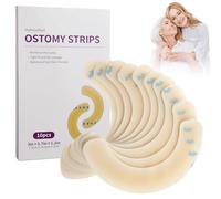 Ostomy Bag Barrier Strip Pack of 10 Ostomy Barrier Tapes Elastic Barrier Strips Sensitive Tape Waterproof Ostomy Supplies Ostomy Barrier Strips Covers for Stoma Bag