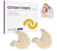 Ostomy Barrier Strips 20PCS Elastic Stoma Barrier Tape Skin-Friendly Hydrocolloid Barrier Strips for Ostomy Bag Colostomy Supplies