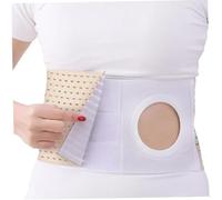 Ostomy Belt, Medical Abdominal Ostomy Suppl, Adjustable Abdominal Hernia Support with Support Bag Helps Protection Post Operative Care, Fit for Men & Women(L)