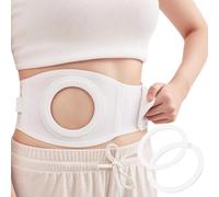 Ostomy Belts for Men and Women, Adjustable Ostomy Support Belt with 2 Hole Sizes, Post-Surgery Comfort Girdle, Prevent Parastomal Hernia(Medium)