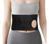 Ostomy Belts for Men Women, Ostomy Support Belt with Holes/Openings, 2.4-3.7in Adjustable, Abdomen Band for Colostomy, Ileostomy, Rectostomy(Large)