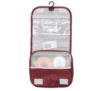 Ostomy Colostomy Travel Bag Hanging Ostomy Supplies Bags for Ostomy Colostomy Foley Catheter, Medical Supplies Ileostomy Ostomy Pouch Accessories Hanging Toiletry Organizer (Wine Red)