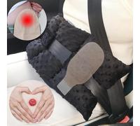 Ostomy Seatbelt Pillow Ostomy Supplies Seat Belt Protector for Stoma Guard Colostomy Bag Cover Supplies Ileostomy Urostomy Support Riding Cushion Minky Dot Black