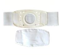 Ostomy Support Belt, Breathable Colostomy Belt (Hole 3.1in), Post Operative Care Abdominal Binder, Helps Protection Ostomy Bag, Fit for Men & Women(Large)