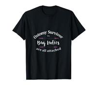 Ostomy Survivor Funny Bag Ladies T-Shirt Stoma Bag Colon T-Shirt