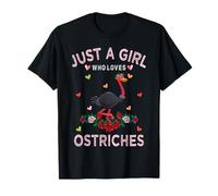 Ostrich Animal Lover Gift Just A Girl Who Loves Ostriches T-Shirt