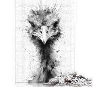 Ostrich Beauty Watercolor 1000 Pieces Puzzles for Adults & Teenager Teenager Man Woman Gift 1000pcs (75x50cm)